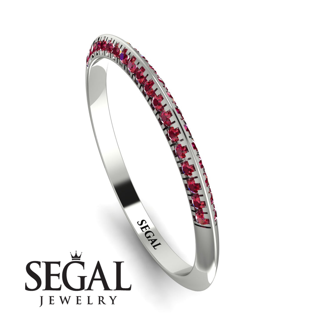 Hidden Ruby Wedding Band - Anastasia No. 12